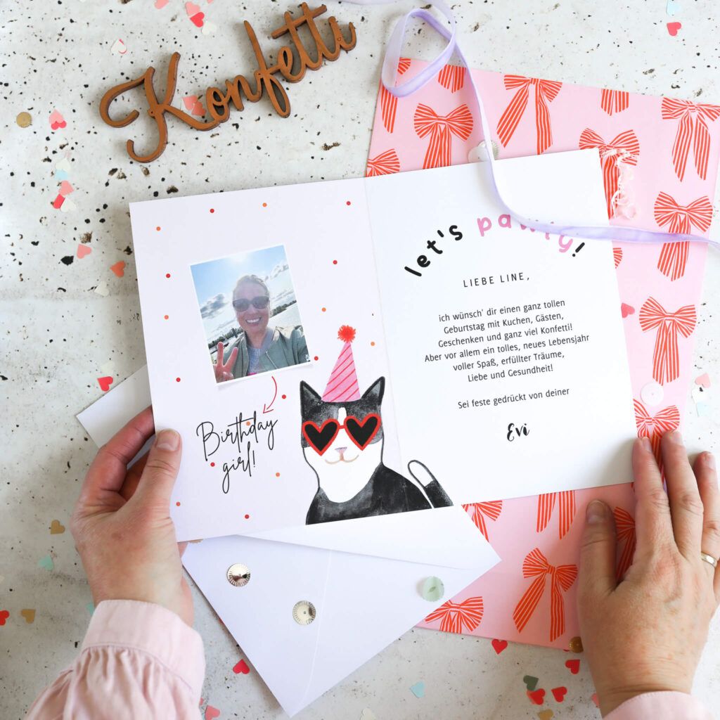 Geburtstagskarte individuell mit Foto gestalten