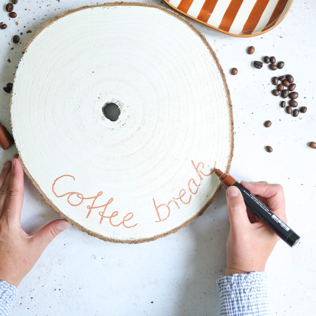 Tablett für Espresso Cheesecake