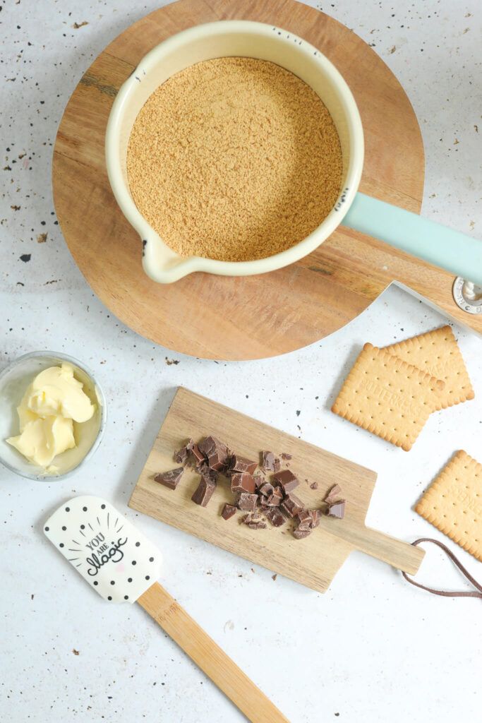 Krümelkeksboden für Espresso Cheesecakes