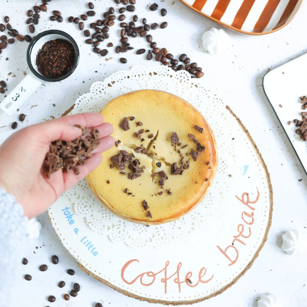 Espresso Cheesecake mit Espresso-Schokoladen Crunch