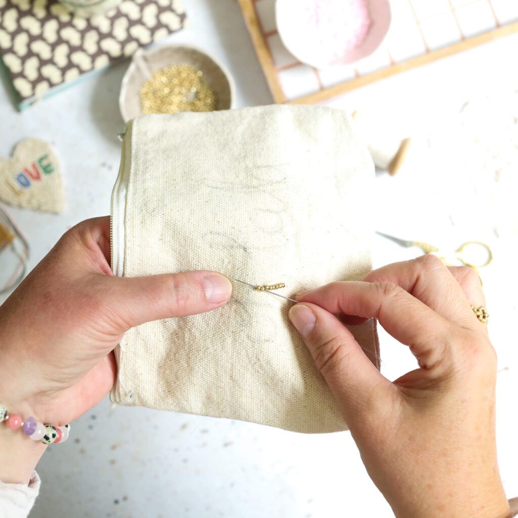 Perlenstickerei Anleitung Perlentasche