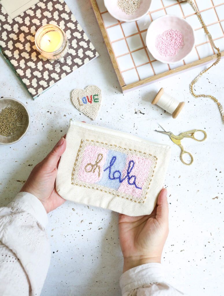 Perlentäschchen mit Rocaillies selbst gestalten