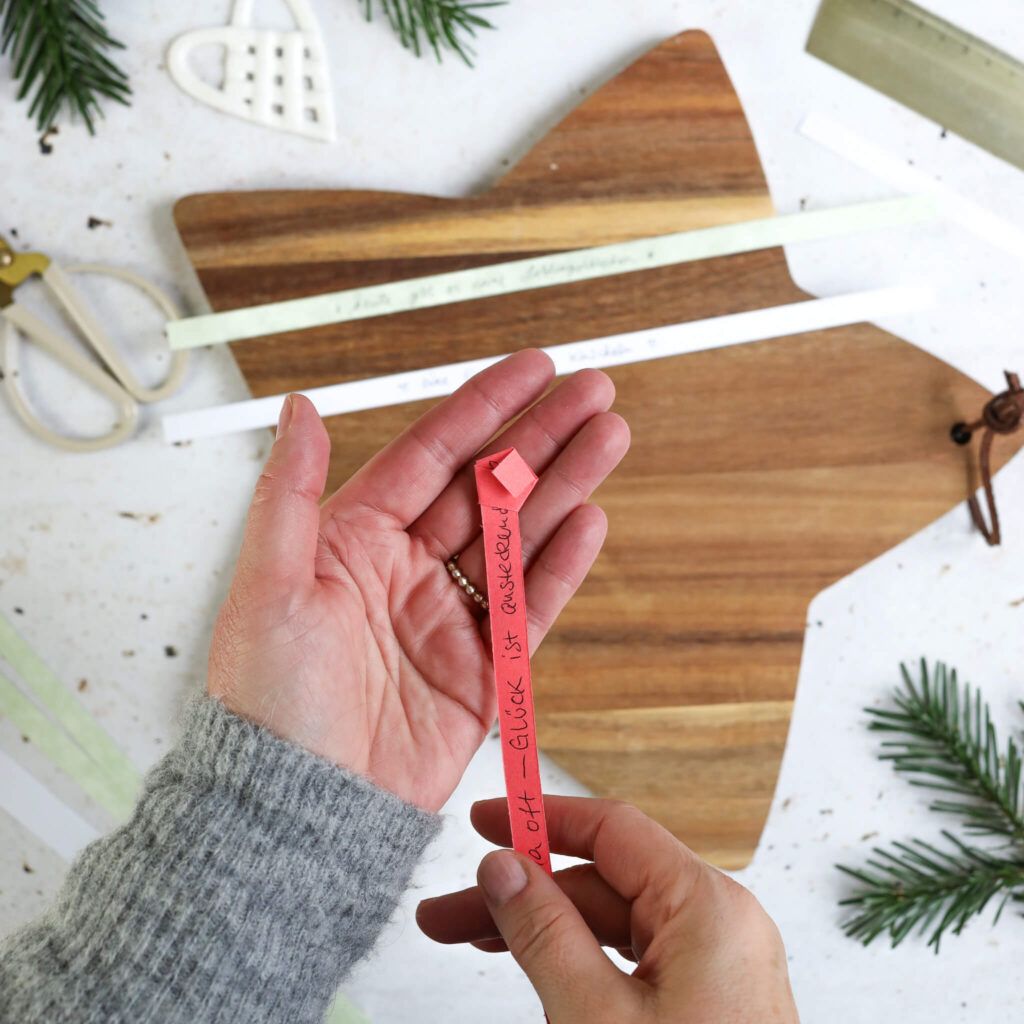 Streifen falten für Glückssterne 