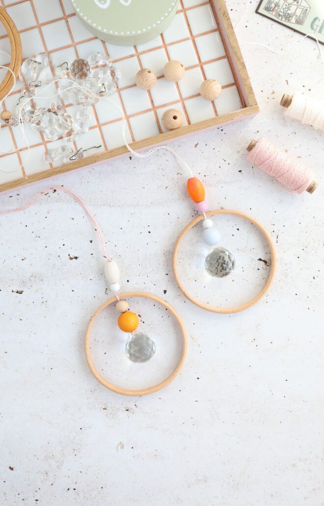 Suncatcher Sonnenänger im Holzring diy