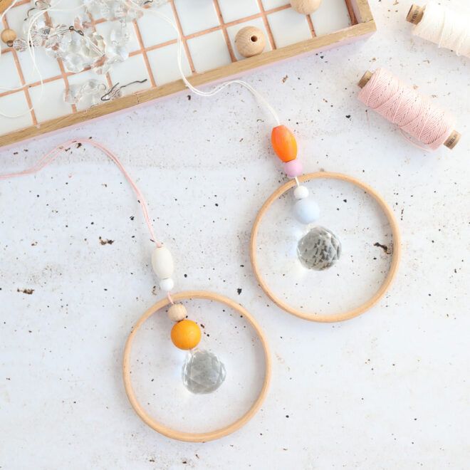 Suncatcher Sonnenänger im Holzring diy