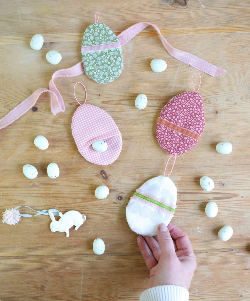 DIY Ostereier aus Stoff nähen zum Befühlen mit Anleitung und Vorlage